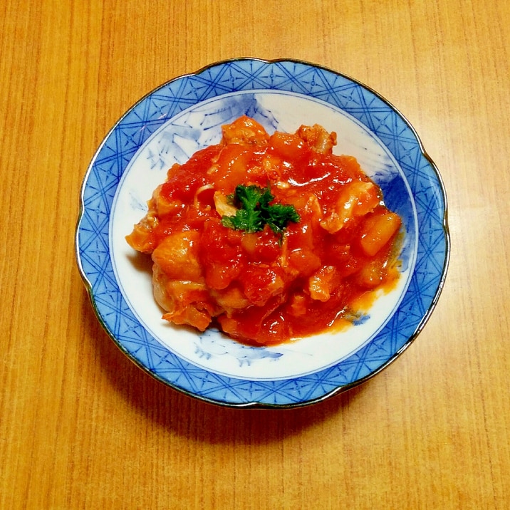 鶏肉♡りんごトマト煮